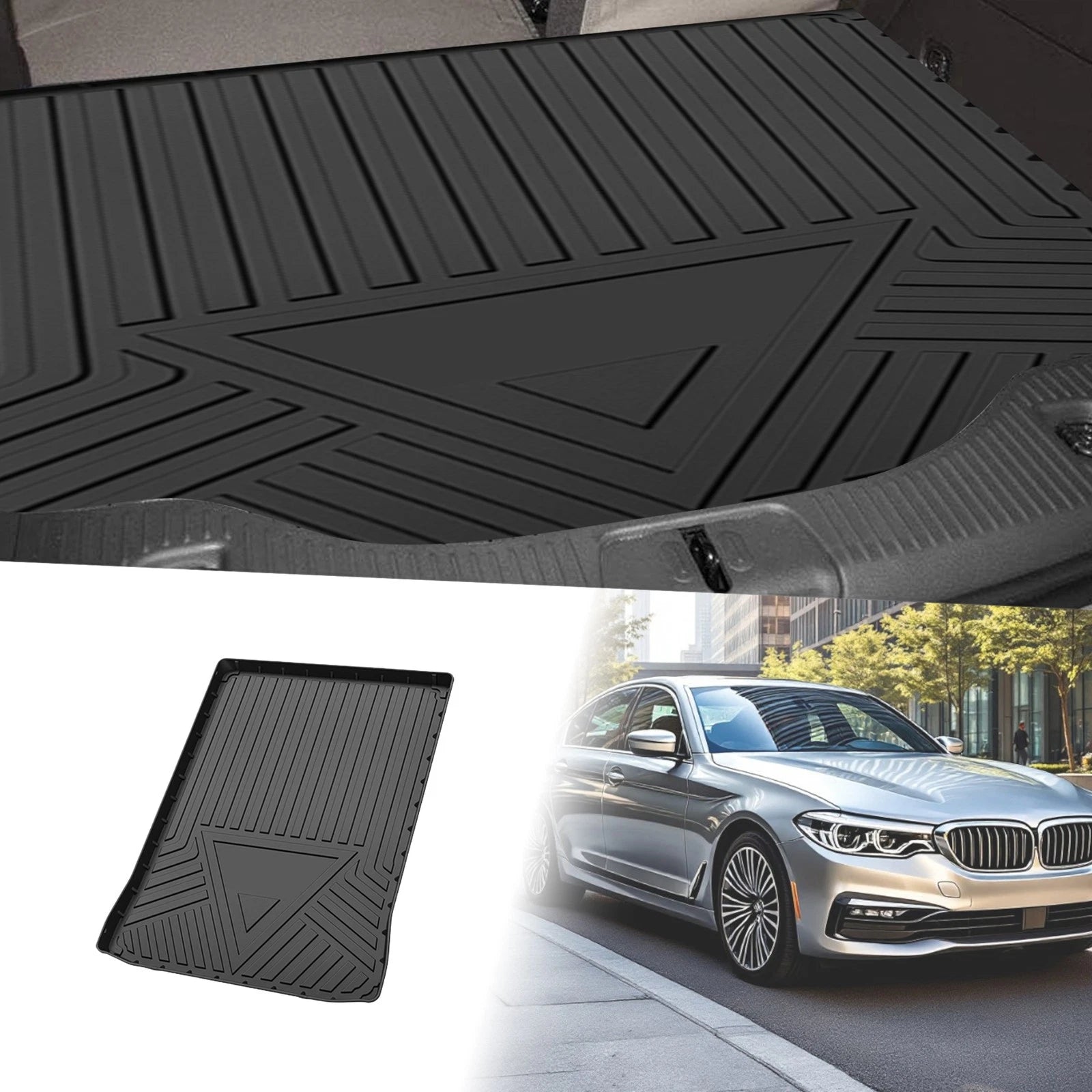 Flat Face Cargo Liner Rear Trunk Mat for BMW 5 Series (2017–2022) TPE