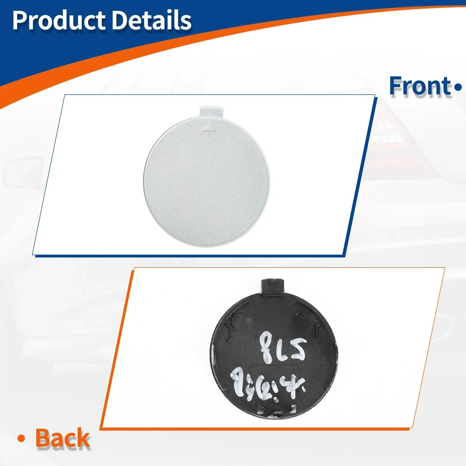 1 Pcs Front Bumper Tow Hook Cover for BMW 1 Series Ice Silver