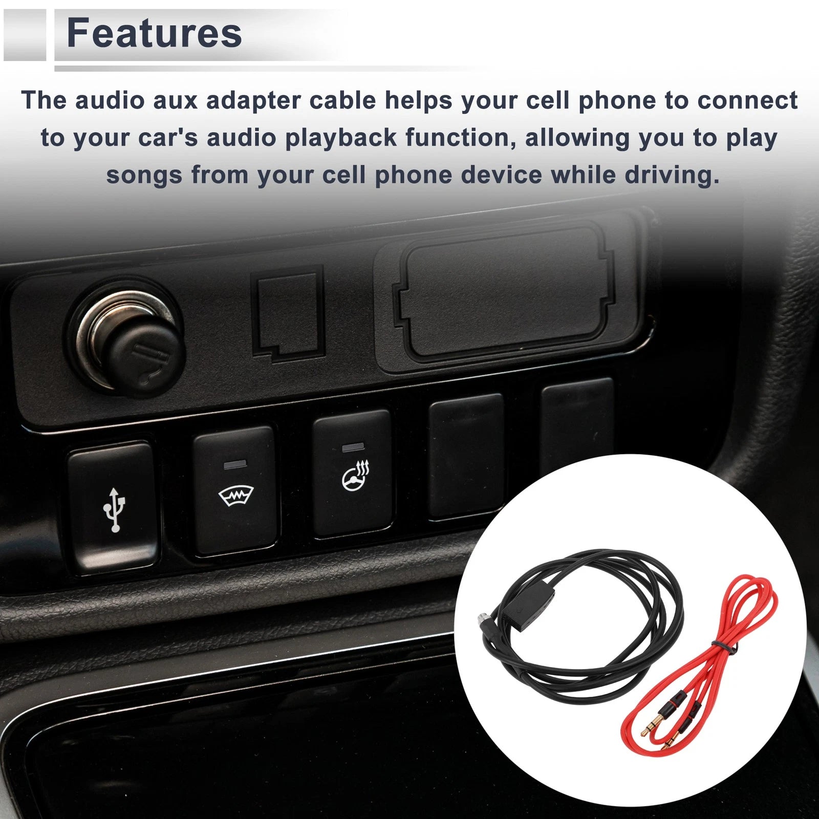 Audio Aux Adapter Cable for BMW E39 E53 (1995–2003) 3.5MM Male