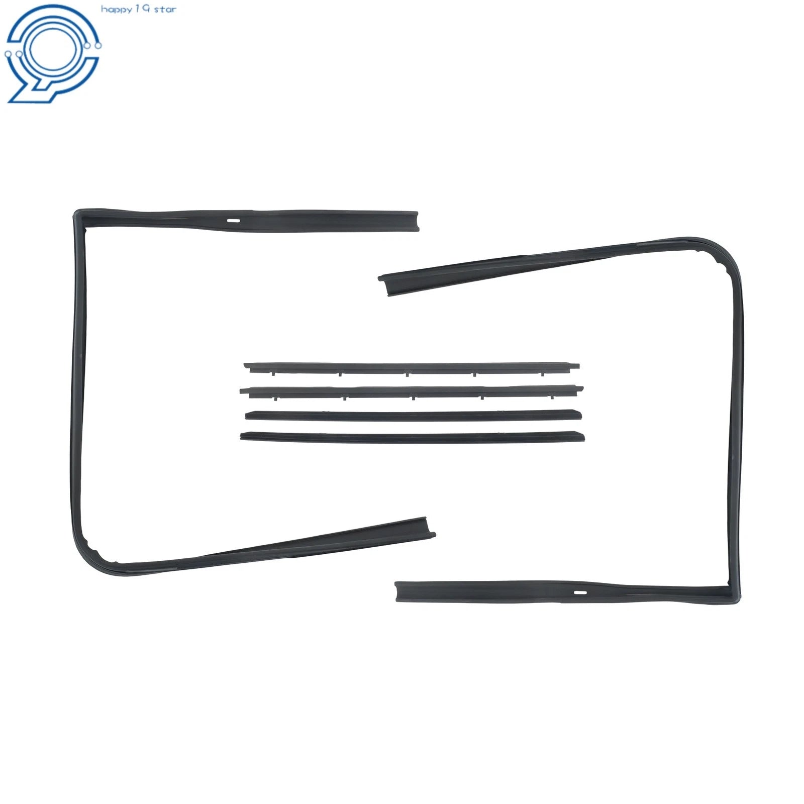 Set of 4 Front Window Sweep & Run Channel Seals for GMC Chevy Blazer (1982–1994)