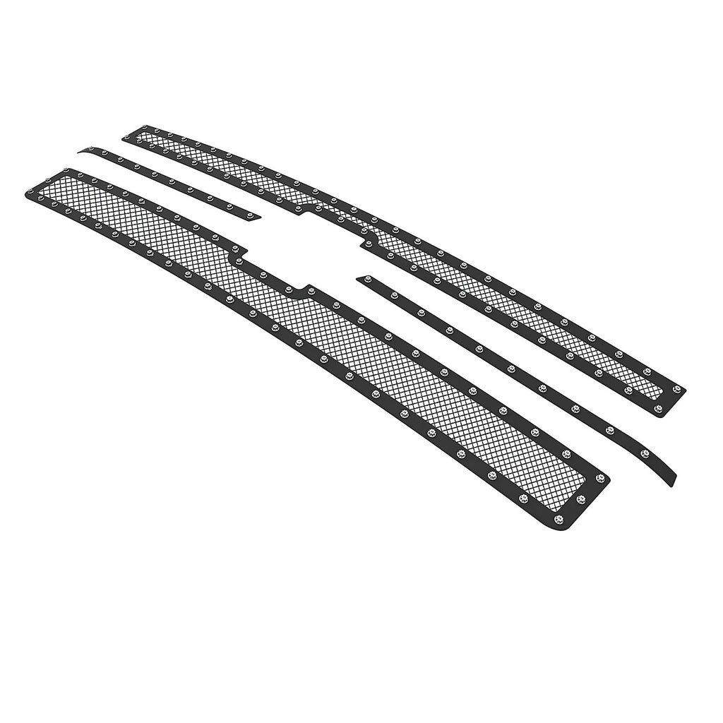 Stainless Black Rivet Studs Mesh Grille for Chevy Silverado 2500/3500 (2011–2014)