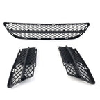 Black Front Lower Bumper Grilles Cover Set for BMW 3 Series E90 E91 (2006-2008)