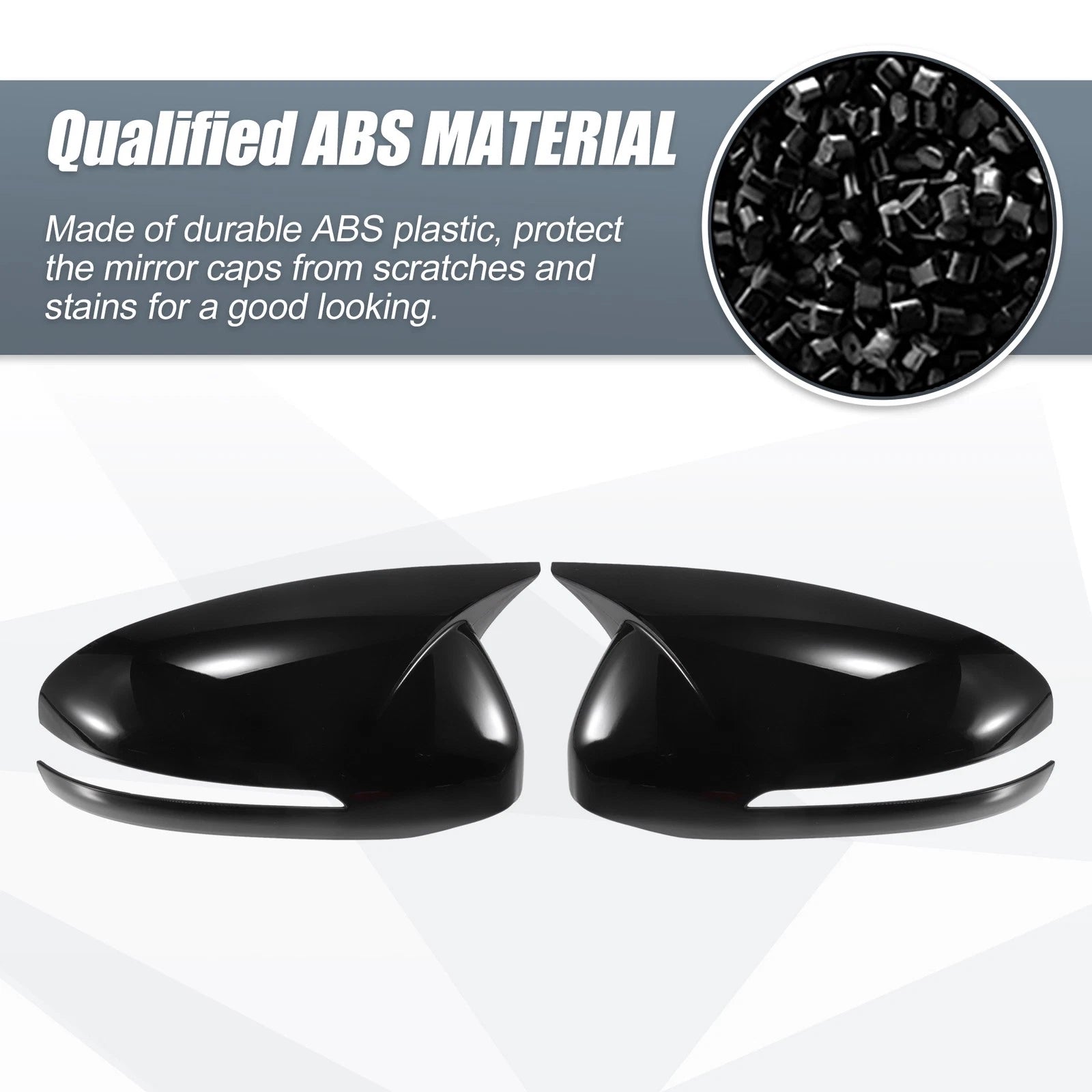 1 Pair Rearview Mirror Cover Overlay Gloss Black for Kia Optima K5 (2011–2015)