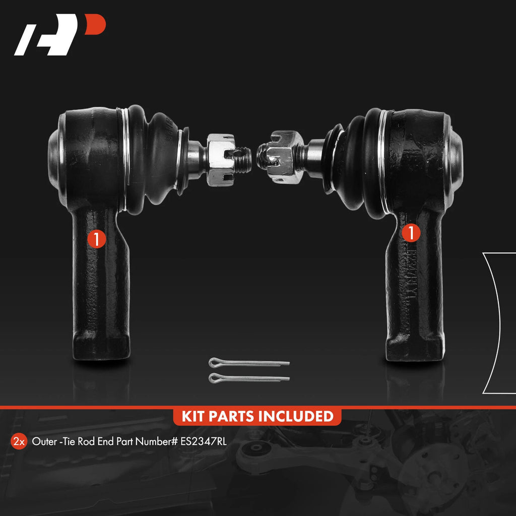 2X Outer Side Tie Rod End for Hyundai Elantra (1992-1995)