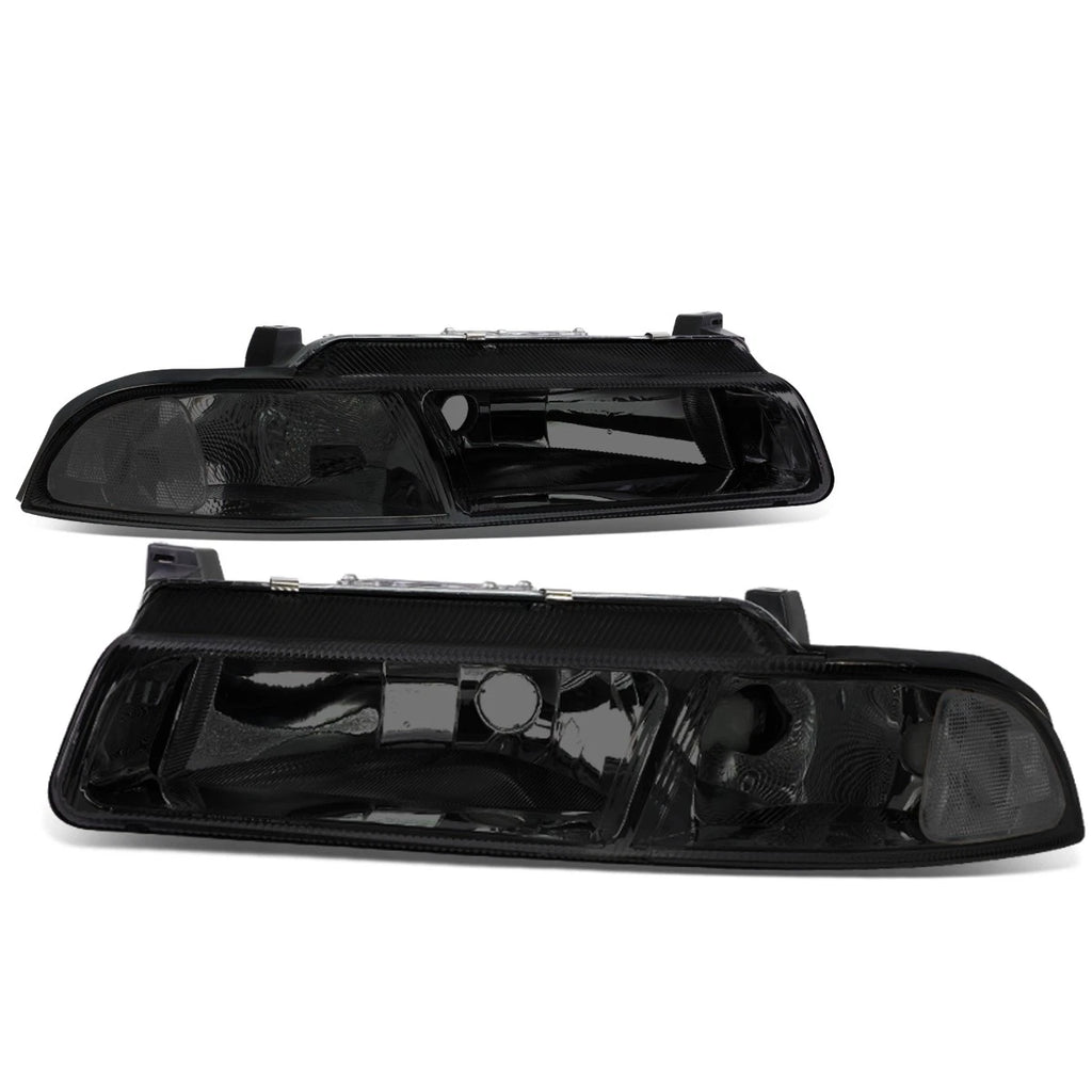 Pair of Smoked Housing Headlights for Dodge Stratus (1995–2000)