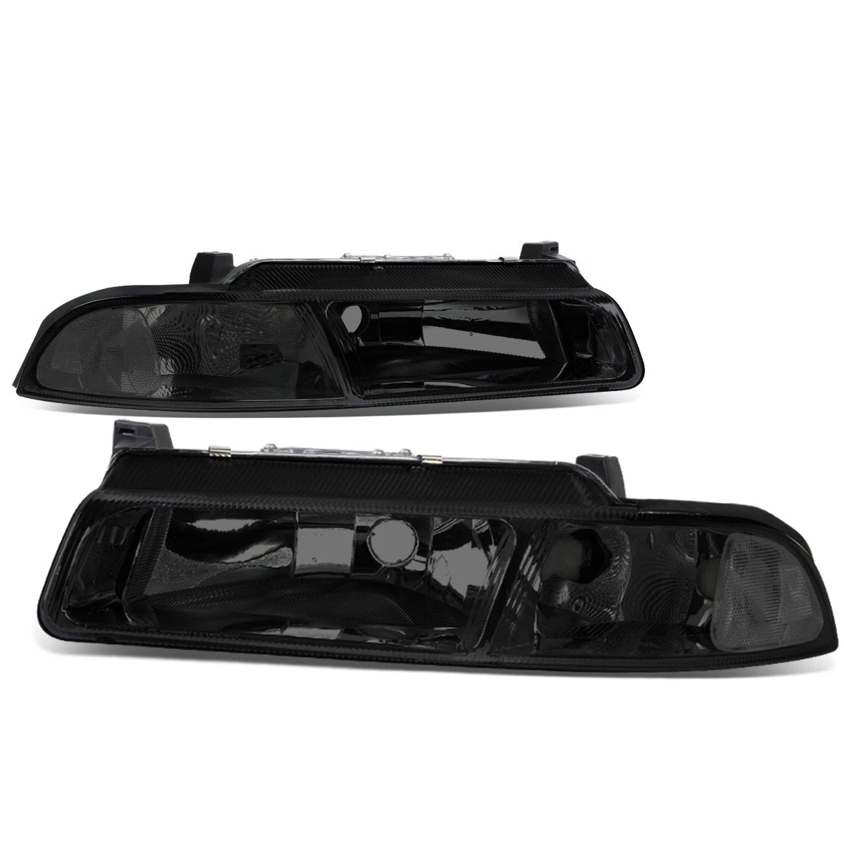 Pair of Smoked Housing Headlights for Dodge Stratus (1995–2000)