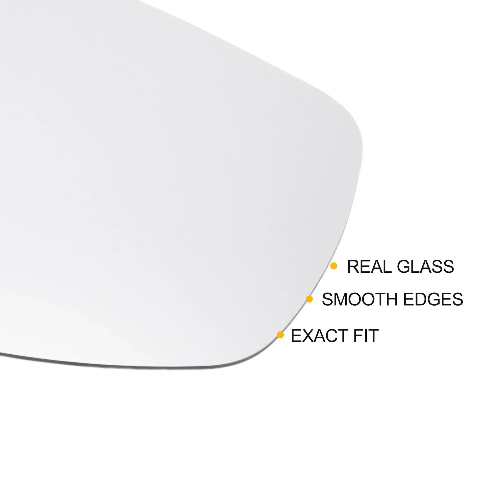 Left Side White Mirror Glass w/ Back Heated for Porsche Cayenne (2007-2010)
