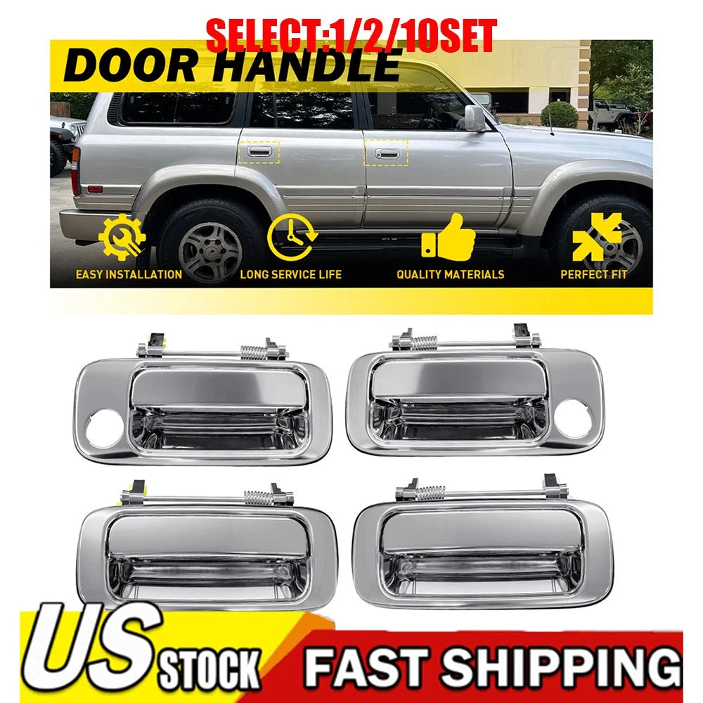 Chrome Outer Door Handle for Toyota Land Cruiser 80 Series (1990â1998)