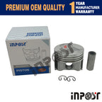 Set of Piston STD for Kubota Z602 D902 (Oil Ring 3mm)