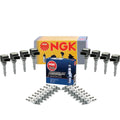 Set of 8 NGK COP Ignition Coils & 16 Iridium IX Spark Plugs for MB W219 CLS500 (2007–2010)