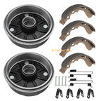 2X Front Brake Drum & Brake Shoes Kit W/Bolts for Kawasaki Mule 500 550 (1993–2006)