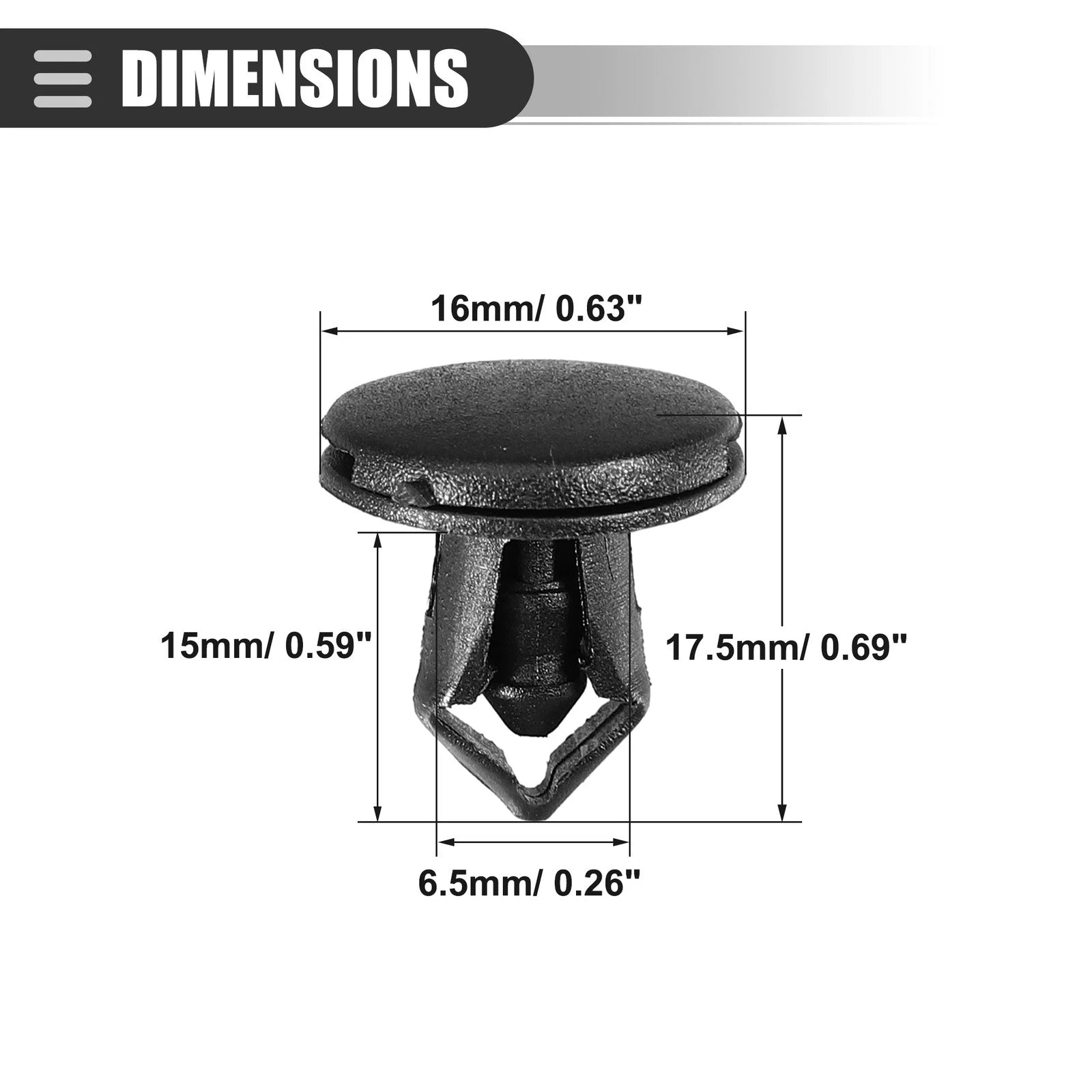 15 Pcs Fender Liner Bumper Cover Clips for Honda (No. 90667TC0U01ZA)
