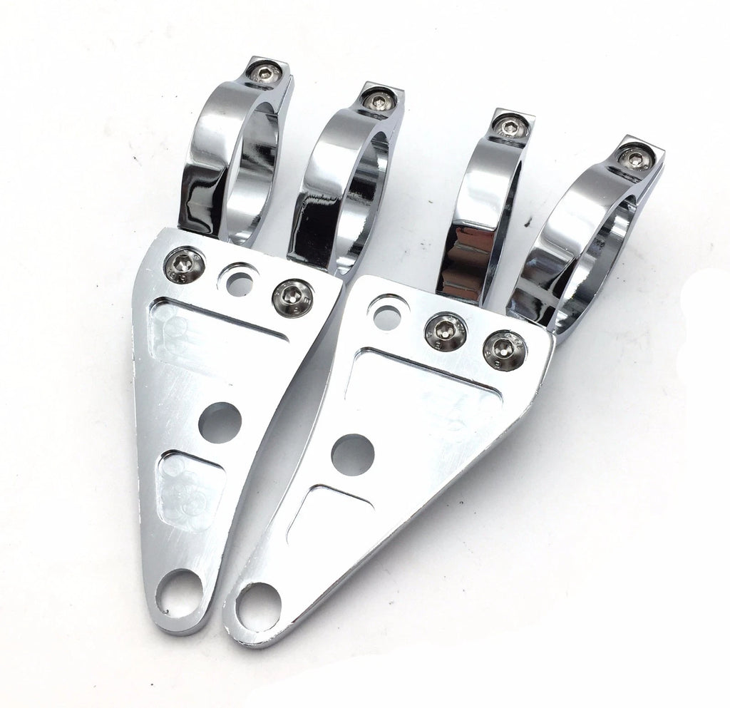 35mm Turn Signal Clamps Headlight Mount Bracket for Chopper Cafe Racer (N/A)