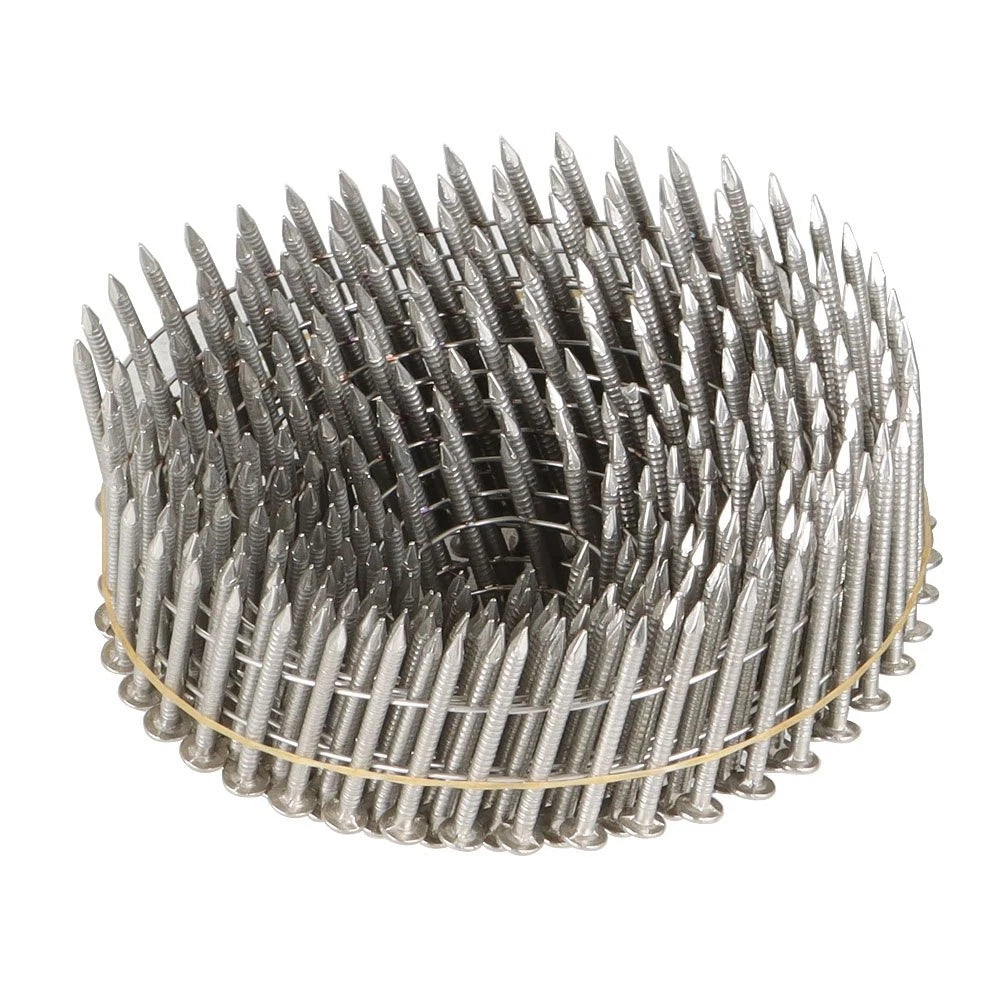 Set of 1200 Stainless Steel Ring Shank Siding Nails 15 Degree