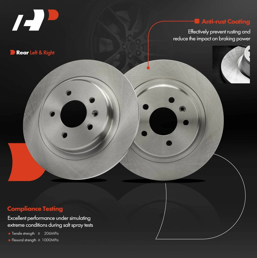Rear Disc Brake Rotors & Ceramic Pads for Buick Envision (2016-2018)
