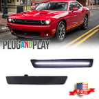 2X Smoked Lens White LED Front Sidemarker Lights for Dodge Challenger (2015–2023)