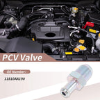 PCV Valve for Subaru Crosstrek (2018–2023) 11810AA190 Metal Silver Tone