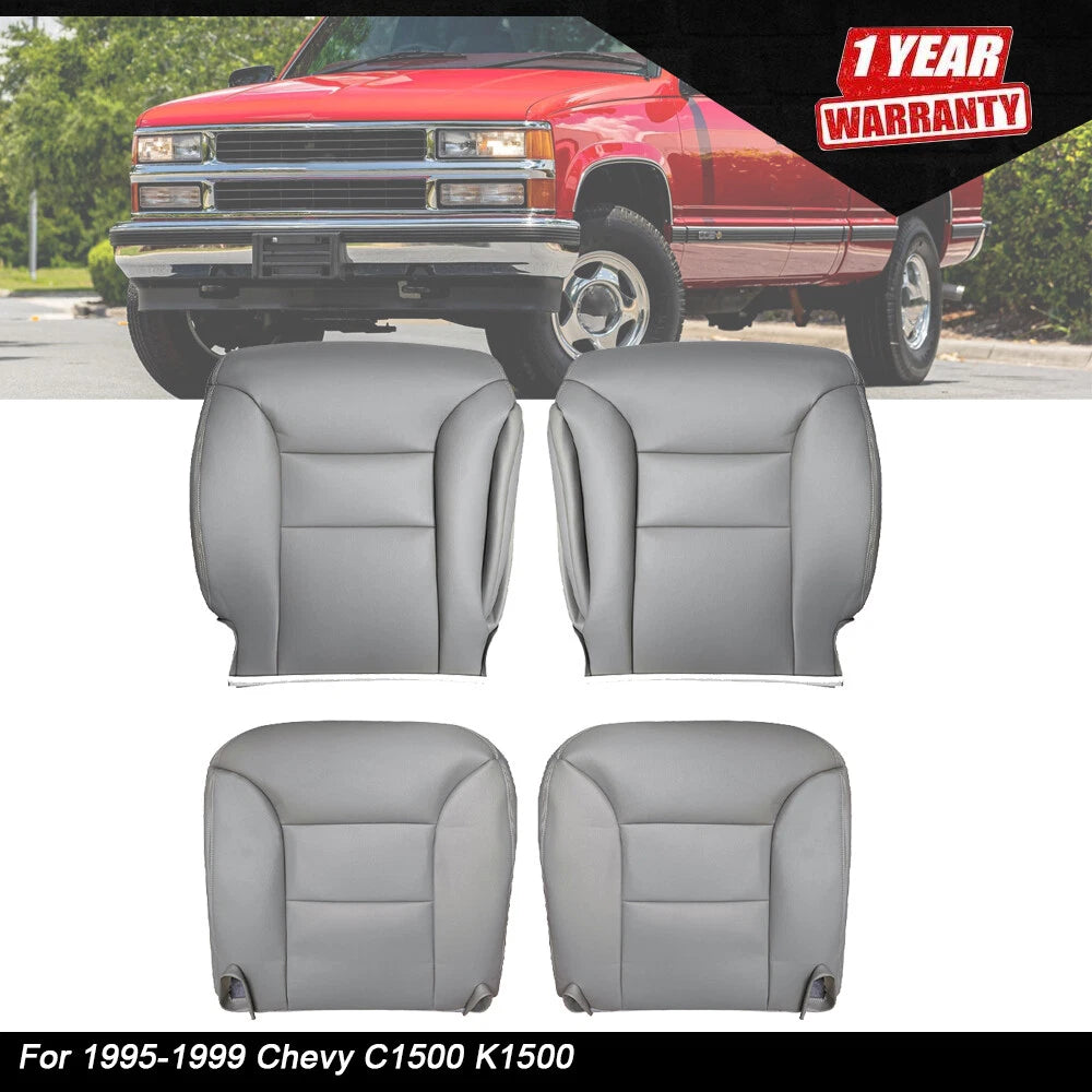 Leather Bottom Back Seat Cover Set for Chevy C1500 K1500 (1995–1999)