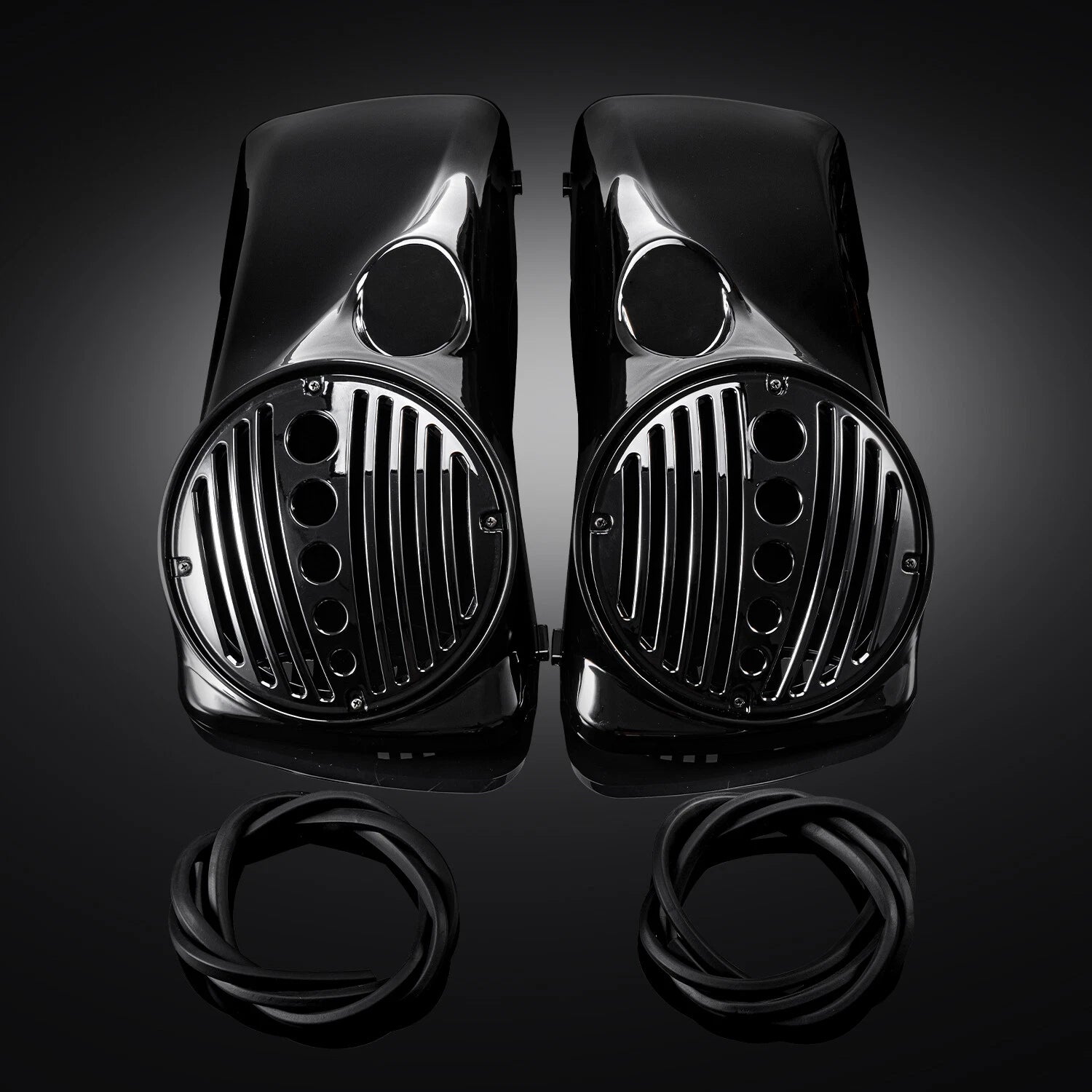 8" Speaker Hard Saddlebag Lids w/ Tweeter Port for Harley FLTR FLHT (2014–2023)