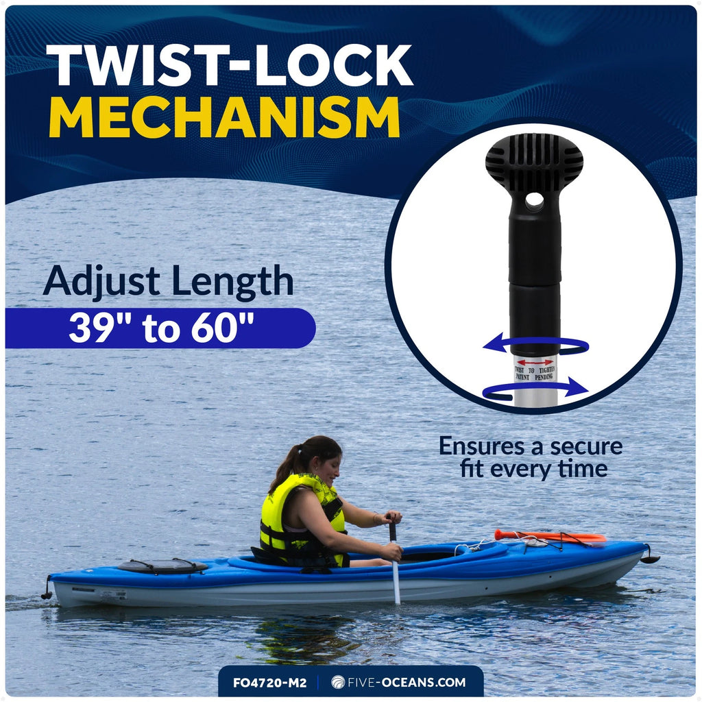 2-Pack Telescopic Canoe Paddle for Universal Use (39" to 60") - FO4720-M2