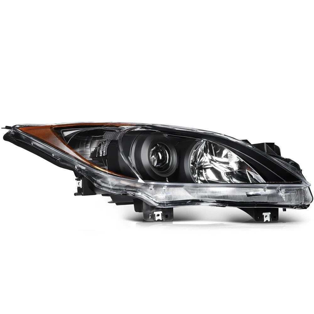 Set of 2 Black Projector Headlights for Mazda 3 Sport (2010–2013)