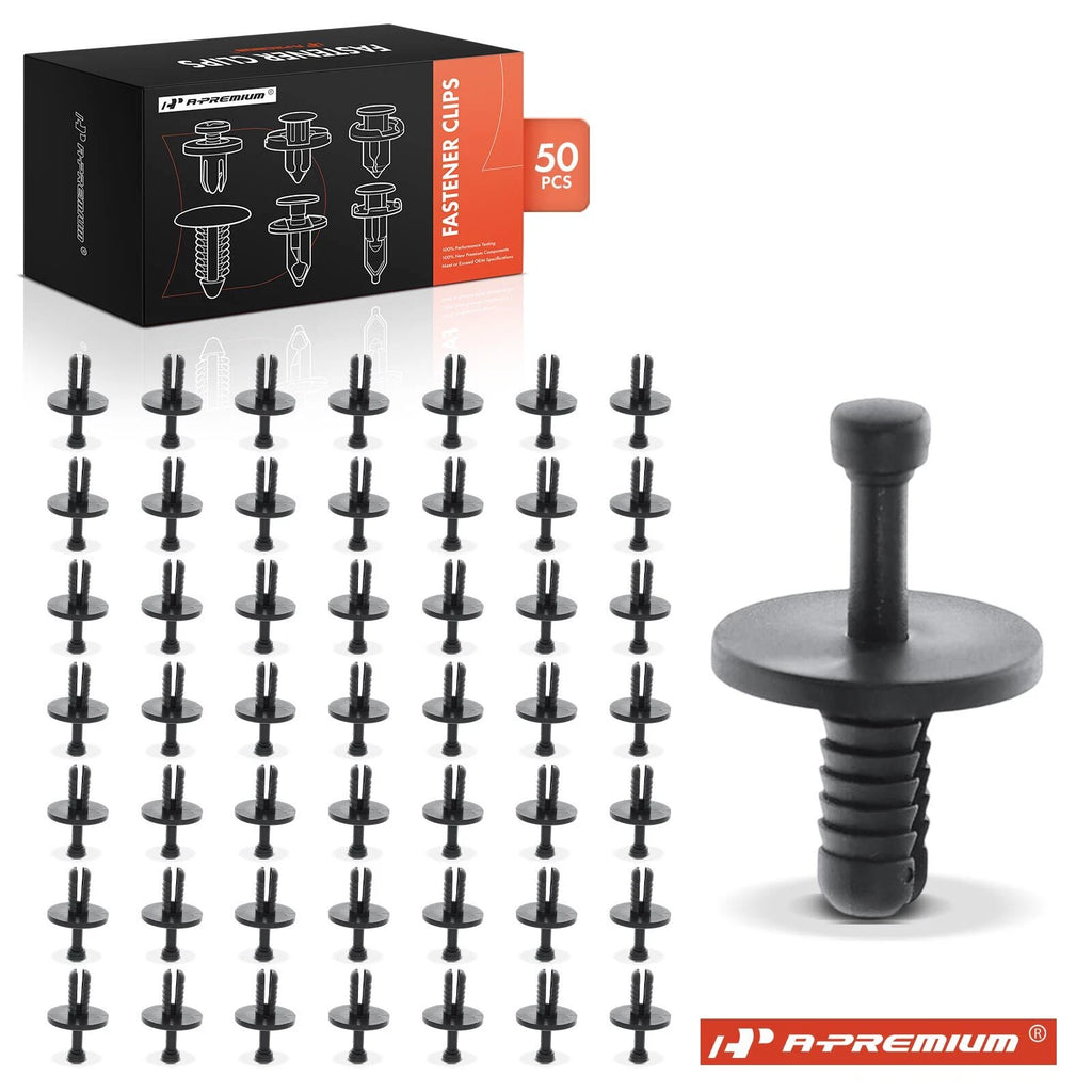 50Pcs 6mm Plastic Black Spreading Rivets for BMW E28 E30 (1982–1994)