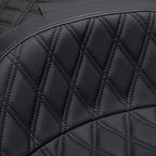 Freedom Seat for Harley FLH (Drag Specialties) - Vinyl, Double Diamond Black Stitch