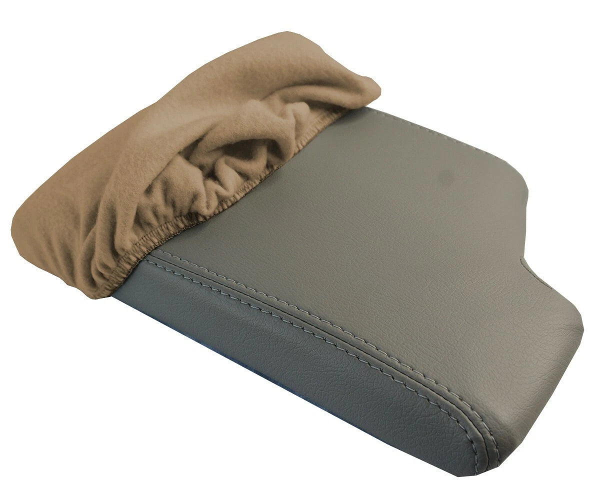 Fleece Console Lid Armrest Cover for BMW E90 (2005–2013) Beige