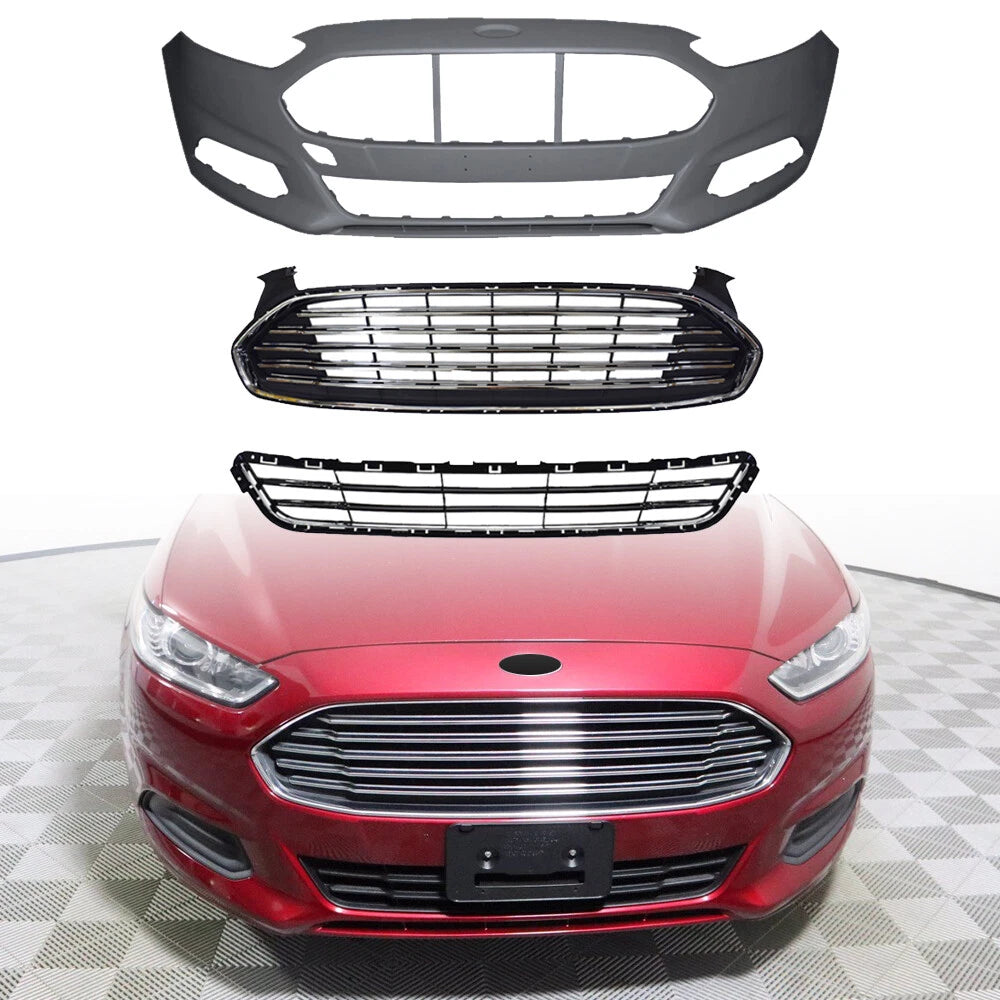 Front Bumper Cover & Grille for Ford Fusion (2013–2016)