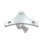 Chrome Sissy Bar Backrest Pad Mount Kit for Harley Touring (2009–2017)