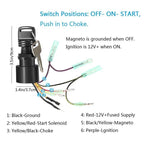 Ignition Key Switch for Mercury Outboard Control Box (6 Wire, 87-17009A5)