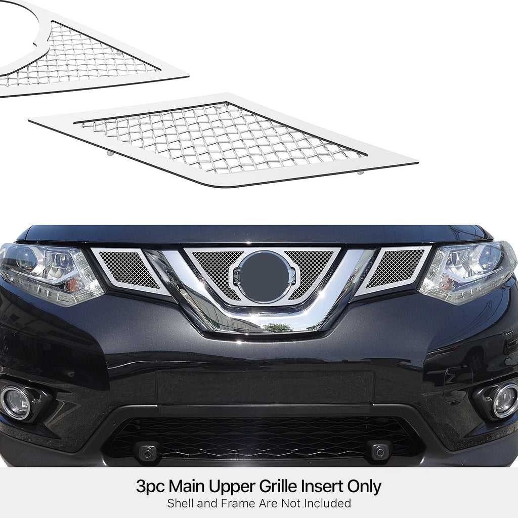 Stainless Steel Chrome Mesh Grille Insert for Nissan Rogue (2014-2016)