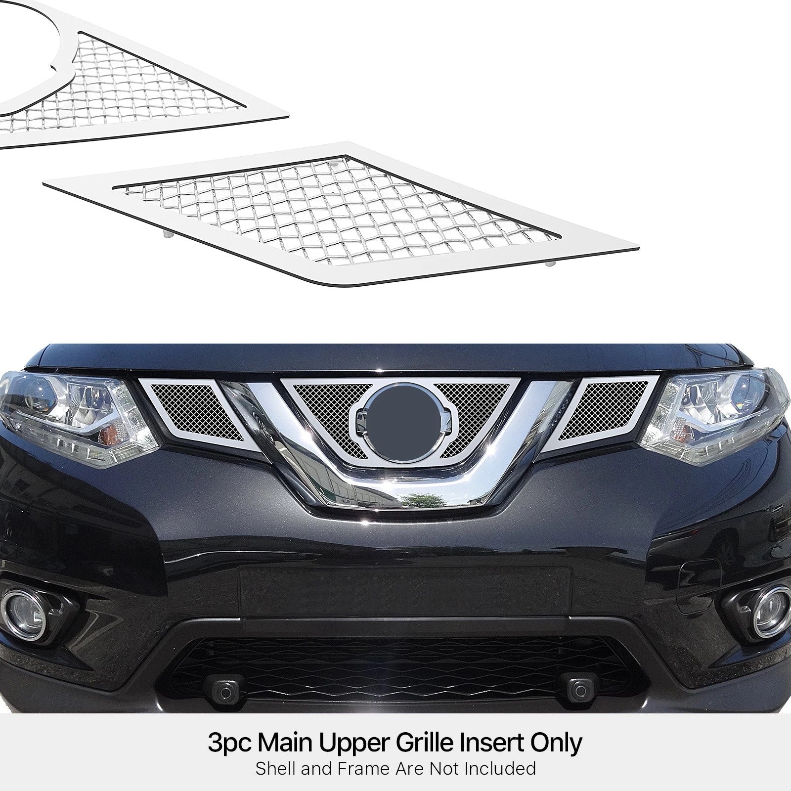 Stainless Steel Chrome Mesh Grille Insert for Nissan Rogue (2014-2016)