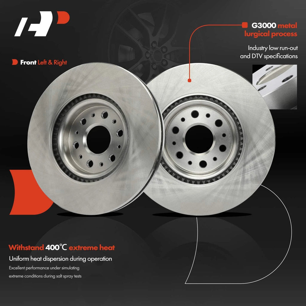 Front Disc Brake Rotors & Ceramic Pads for Buick Enclave (2018-2020)