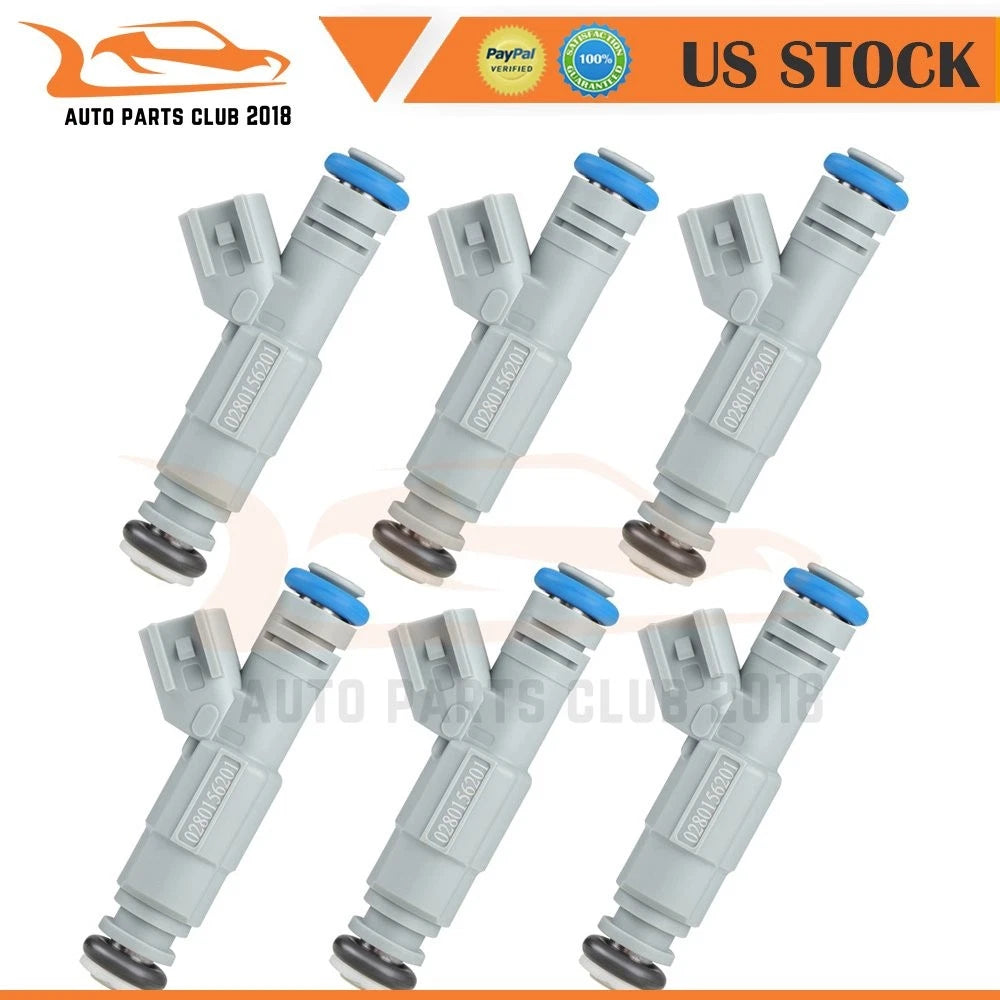 Set of 6 Fuel Injectors for Pontiac Grand Prix (2004–2007) FJ723 12576416