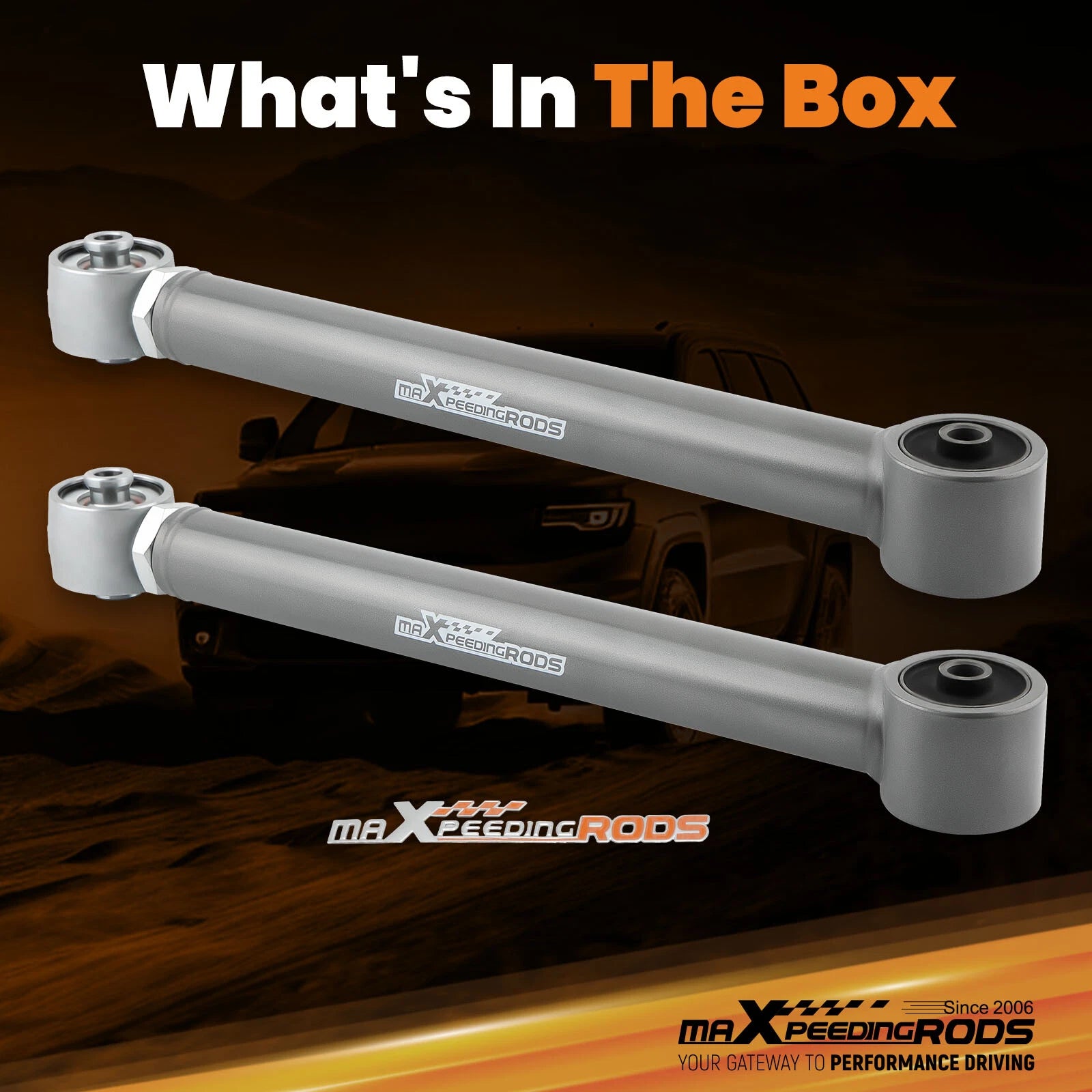 2X Adjustable Rear Lower Control Arm Lift Kit for Jeep Wrangler JK (2007–2018)
