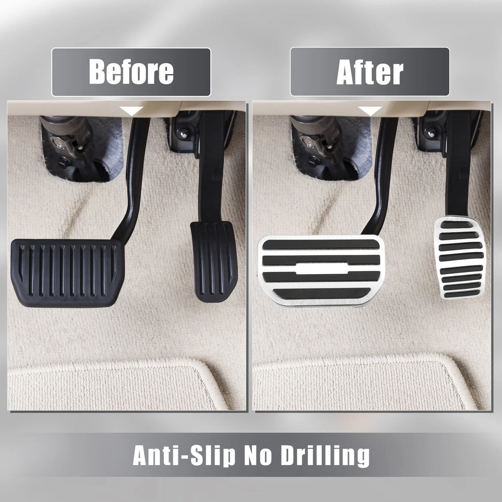 2X Gas Accelerator Brake Pedal Covers for Suzuki Jimny JB64W (2018–2023) Silver Tone