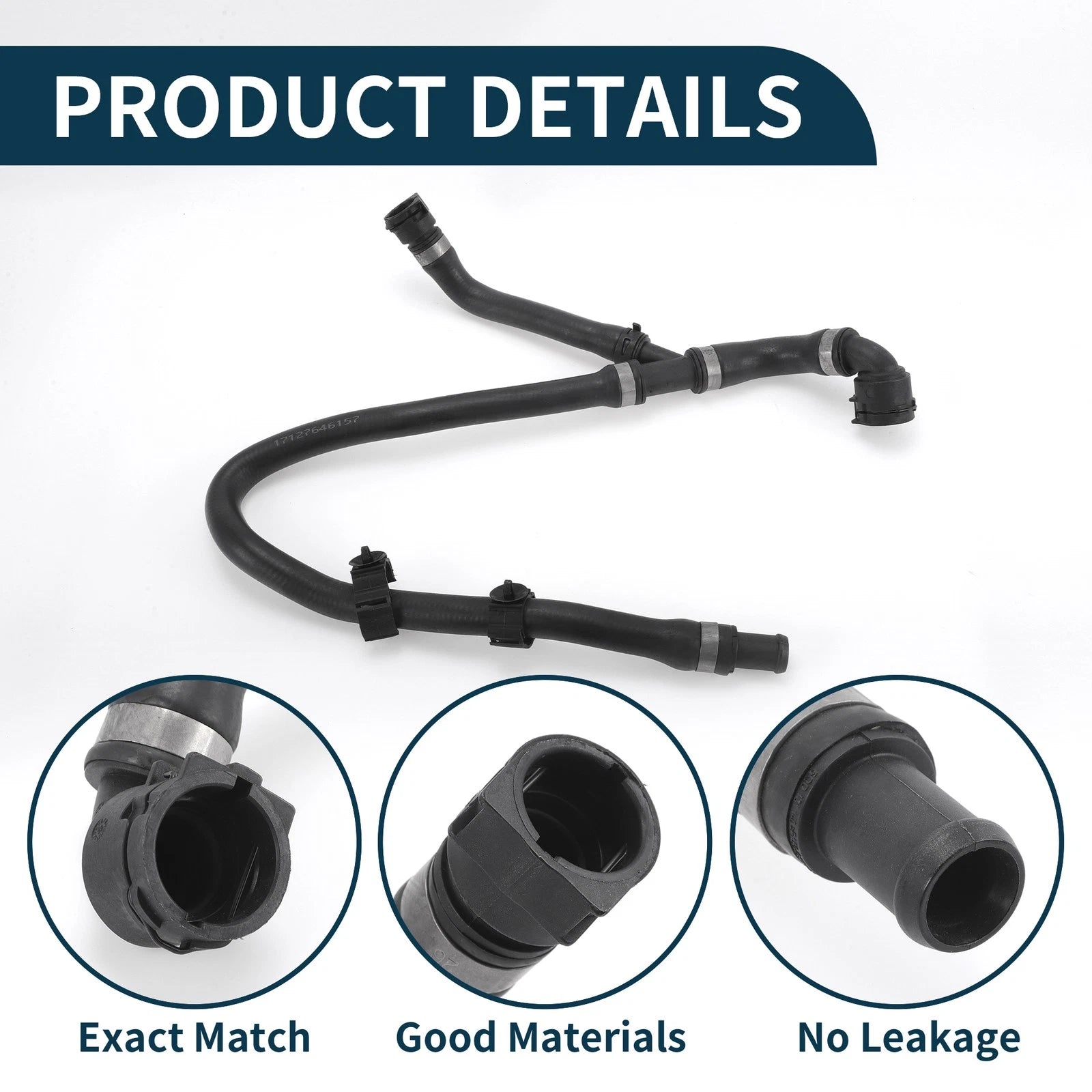 Radiator Hose No.17127646157 for BMW X3 (2010–2017) Cooling Liquid Tube