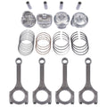 4X Connecting Rod & Piston Rings Kit for Kia Soul Veloster Accent 1.6L (2012–2017)