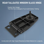 Stainless Liftgate Window Glass Hinges for Jeep Wrangler (1987–2006)