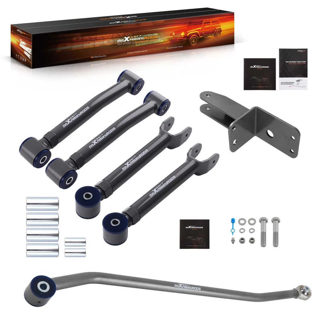 Upper Lower Control Arms & Front Track Bar for Jeep Cherokee XJ (1984–2001) 4-6.5" Lift