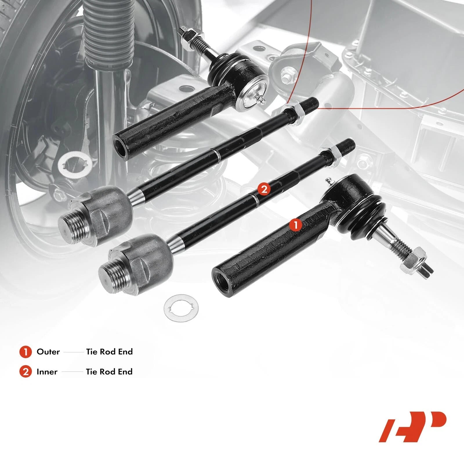 Set of 7 Rack & Pinion Hub Bearing Tie Rod Ends for GMC Chevy Tahoe