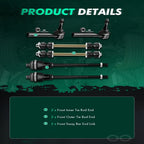 6x Front Inner Outer Tie Rod Ends Sway Bar End Link for GMC Sierra 1500/2500 (2007–2019)