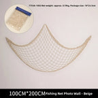 Natural Fiber Cotton Fishing Net Wall Decor for Nursery (DIY Display)