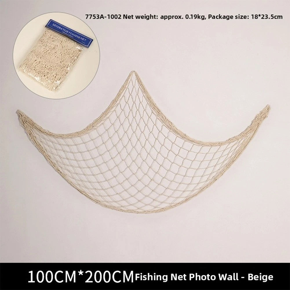 Natural Fiber Cotton Fishing Net Wall Decor for Nursery (DIY Display)