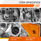 Factory Style Chrome Housing Amber Corner Headlights for Subaru Forester (2006–2008)