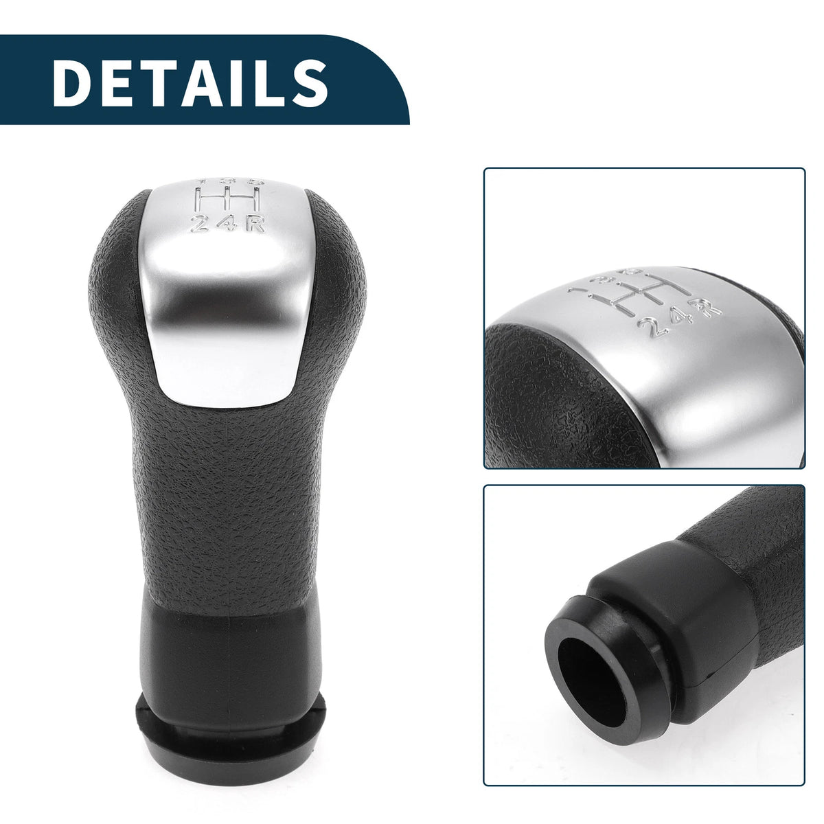 5 Speed Manual Gear Shifter Knob for Nissan Qashqai (2006–2013) Black Plastic