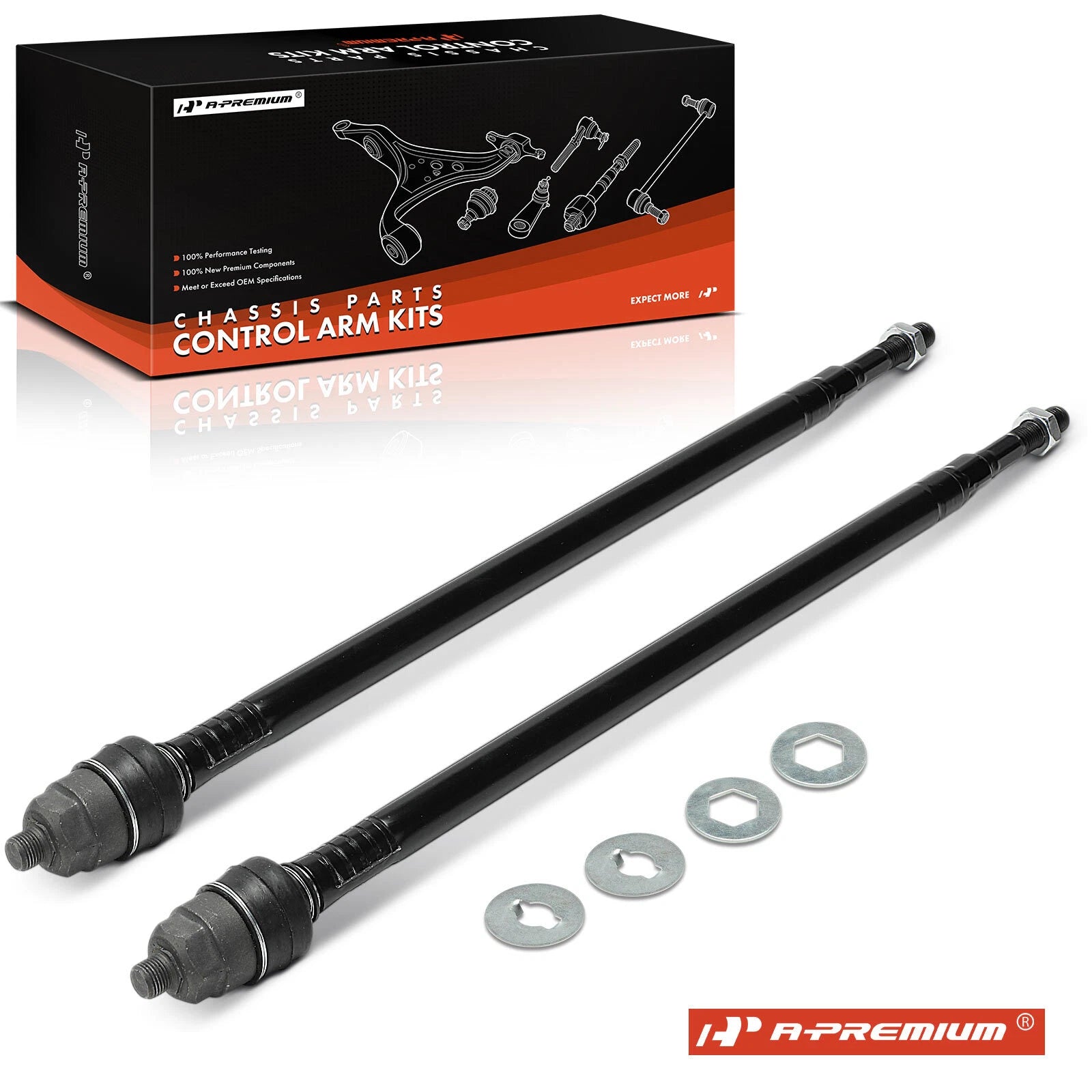 2X Front Inner Tie Rod Ends for Honda Element (2003–2011)