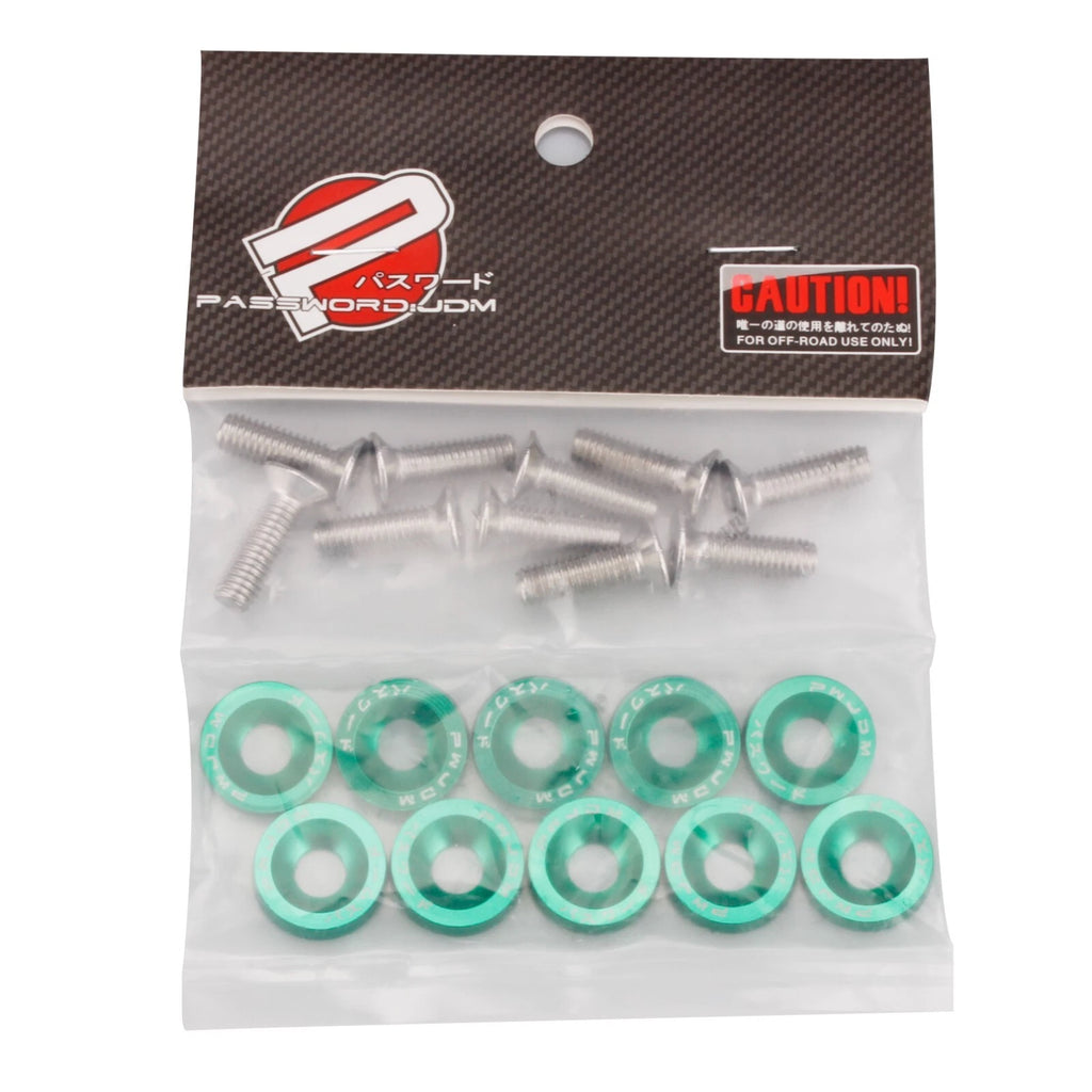 50Pcs Billet Aluminum Fender Bumper Washer Dress Up Kit for JDM Vehicles