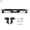 Rear Bumper Assembly Chrome Steel for Sierra Silverado 2500HD 3500HD (2015–2019)